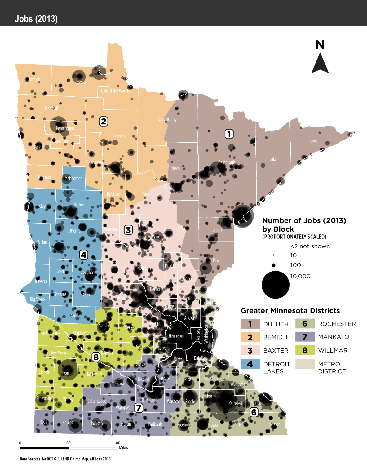 Map of Statewide Employment density by census block
