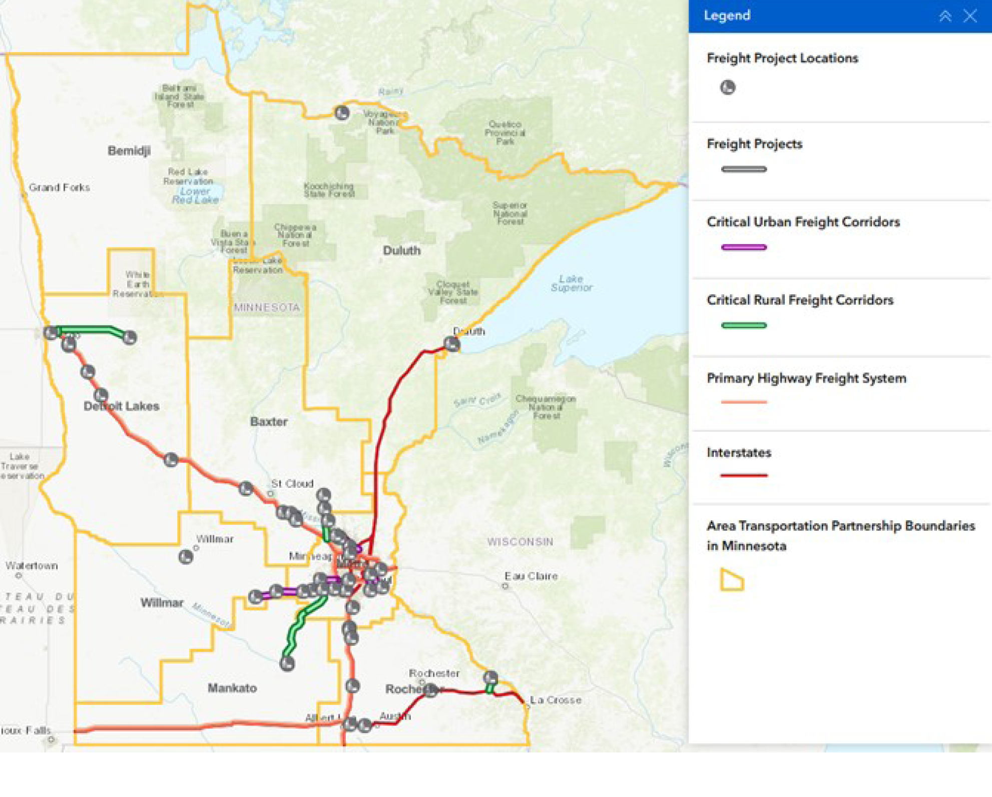 Screenshot of ArcGIS Online Map image