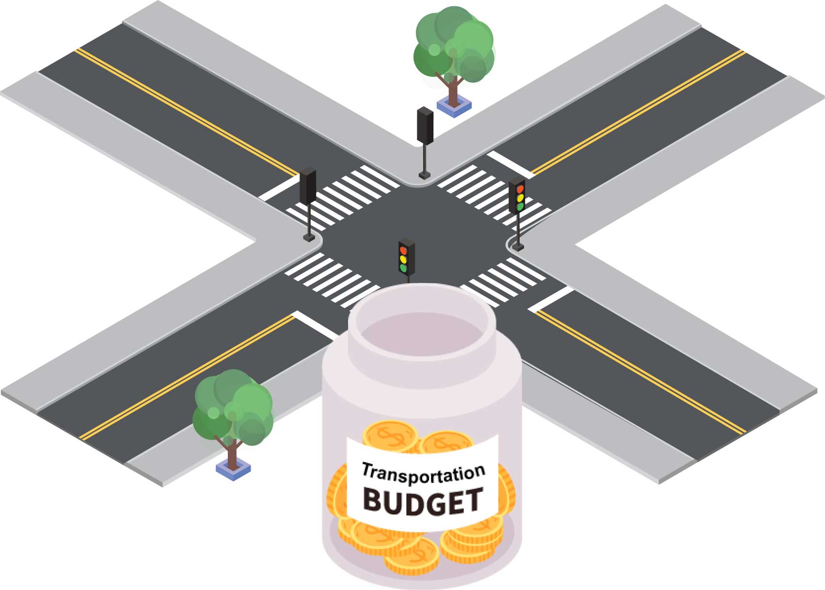 Diagram of an average intersection