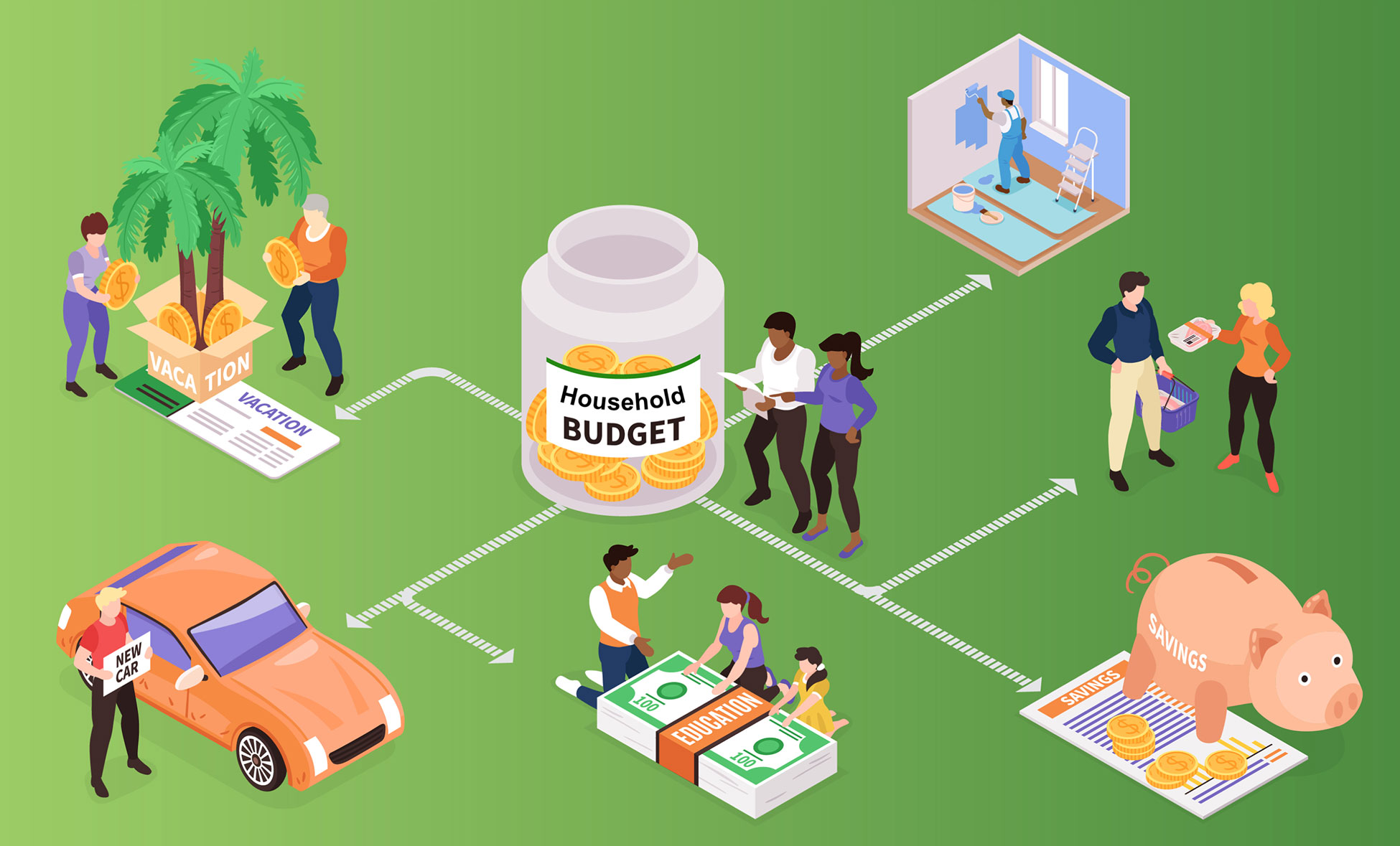 Photograph showing household budget